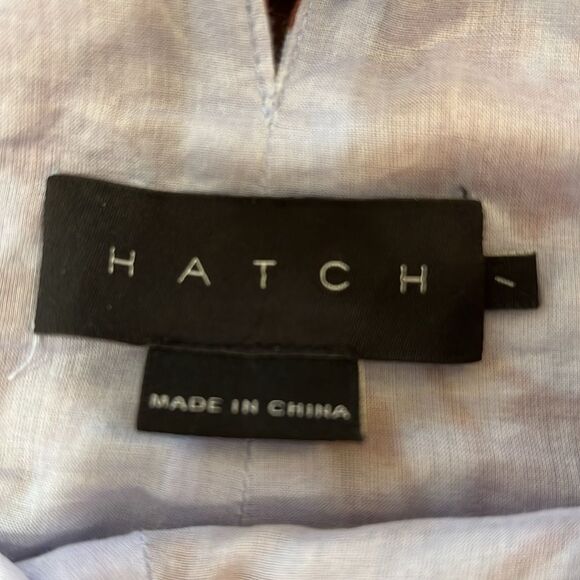 Hatch Noa Blue Floral Linen Maternity Jumpsuit Adjustable Straps Size 1 (S/XS) - Picture 8 of 9